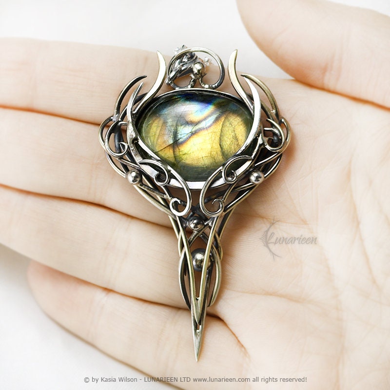 Labradorite Fae Necklace, Labradorite Pendant, retailer Electroformed Labradorite Necklace, Fairy Necklace, Faerie Jewelry, Elven Necklace, Cosplay